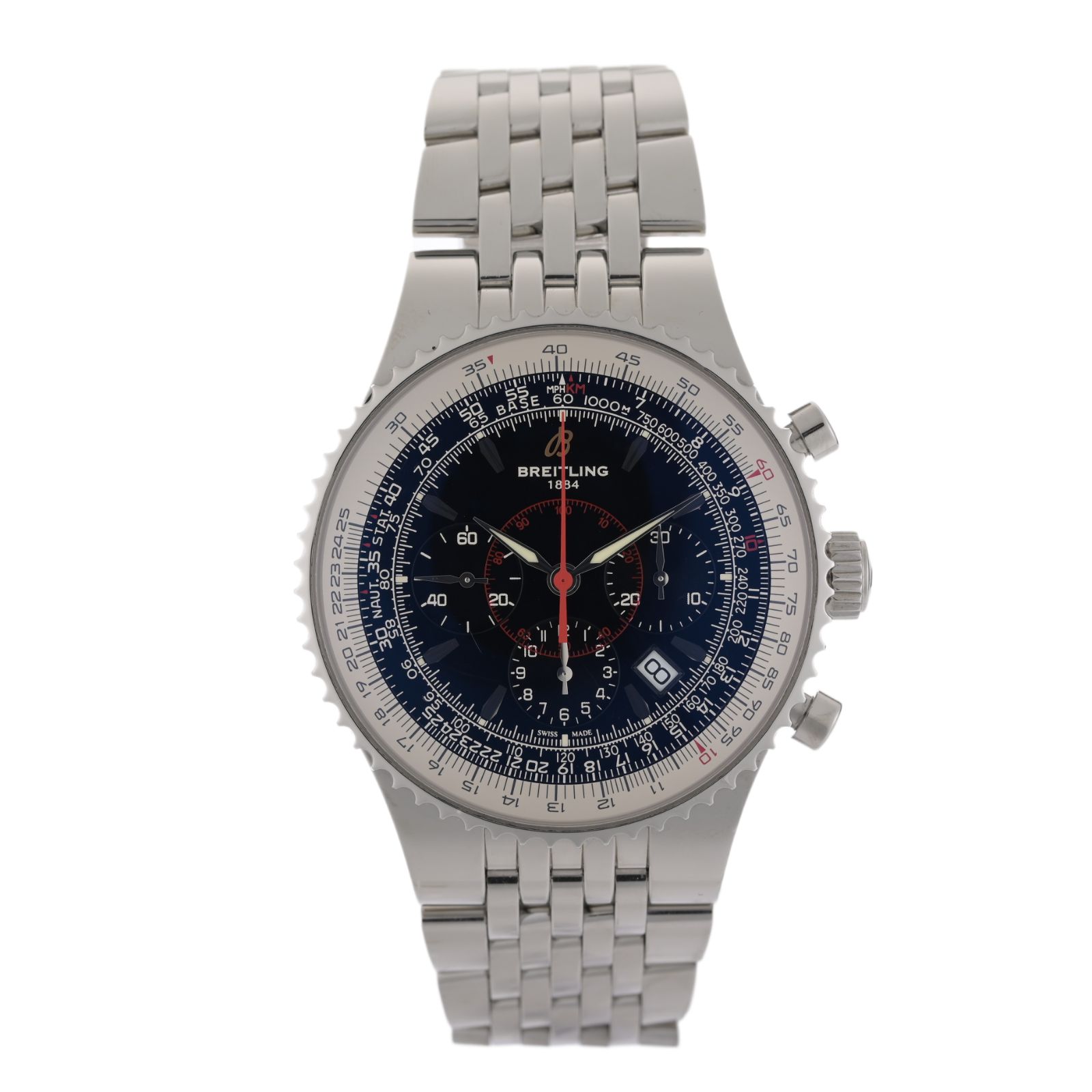 Serviced Breitling Navitimer Montbrilliant Legend A23350 Black Mens Watch BP